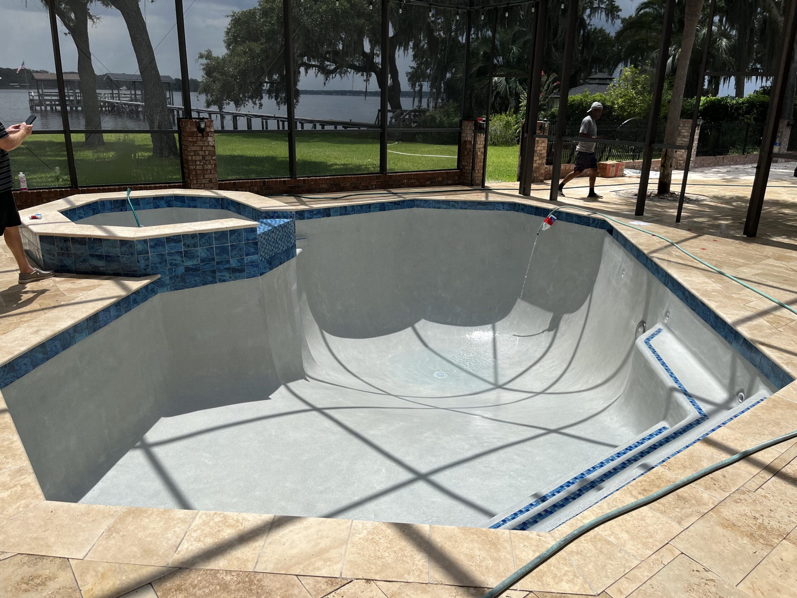 resurfaced pool