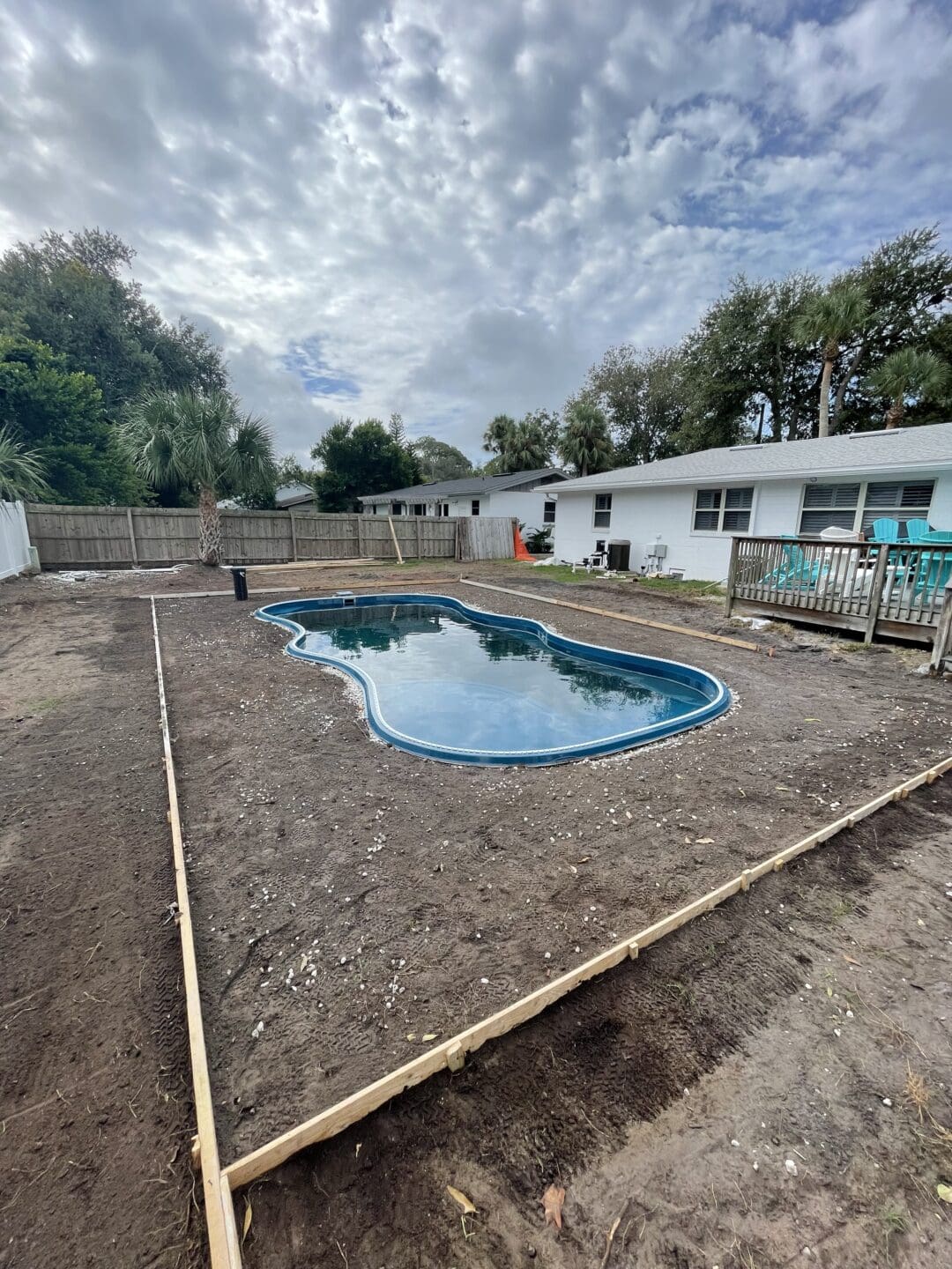Fiberglass pool installed by Southern Pools of Florida