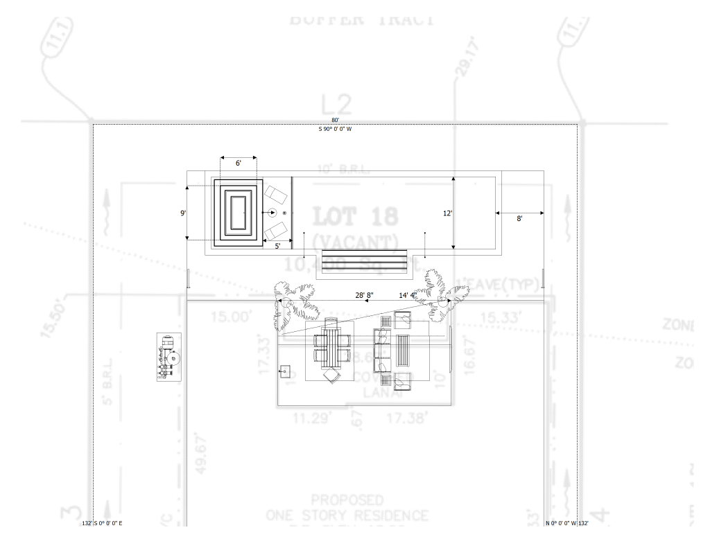 3D pool design measuring setbacks and pool fit on a Jacksonville lot