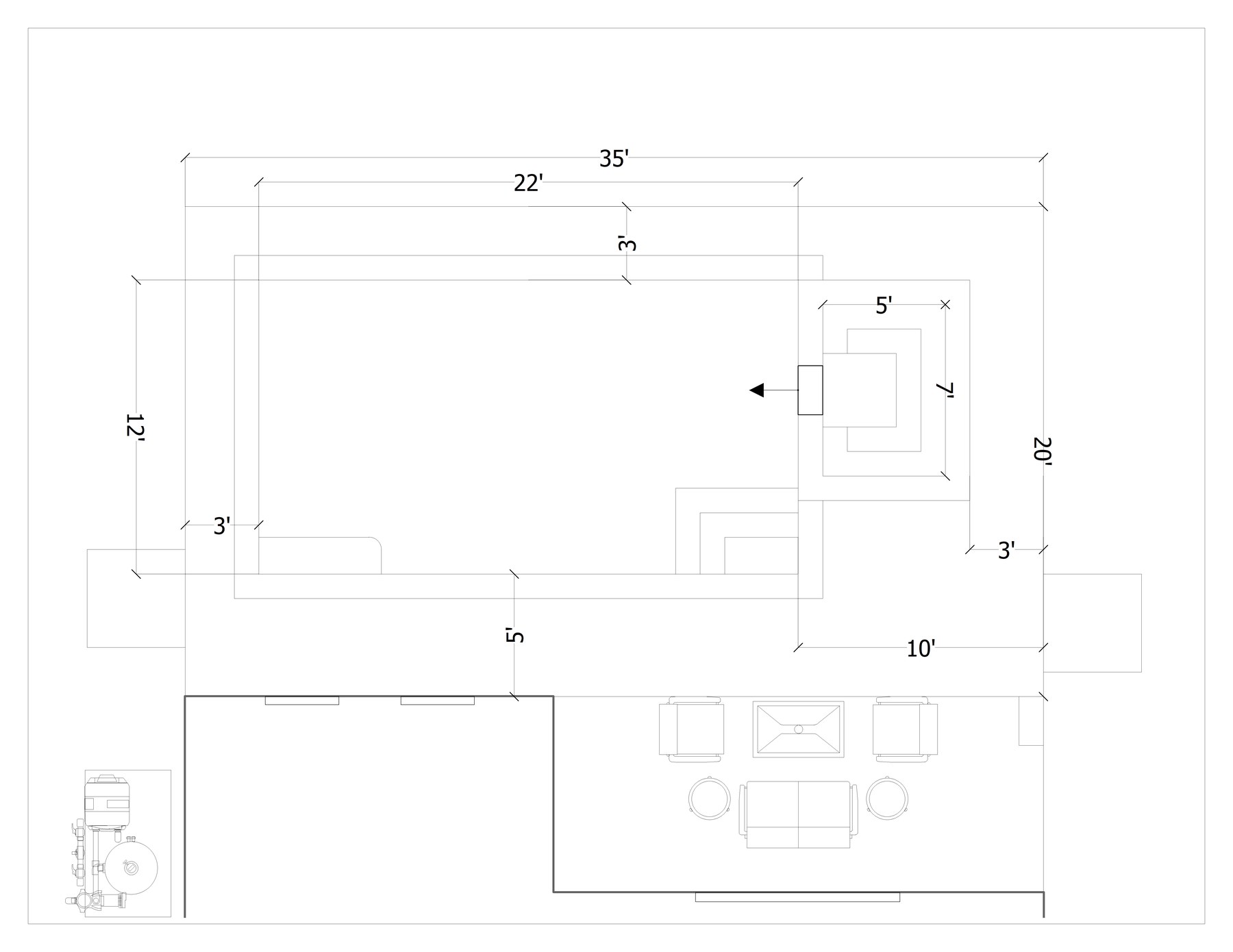 Atlantic 2D dimensioned plan — SP-003