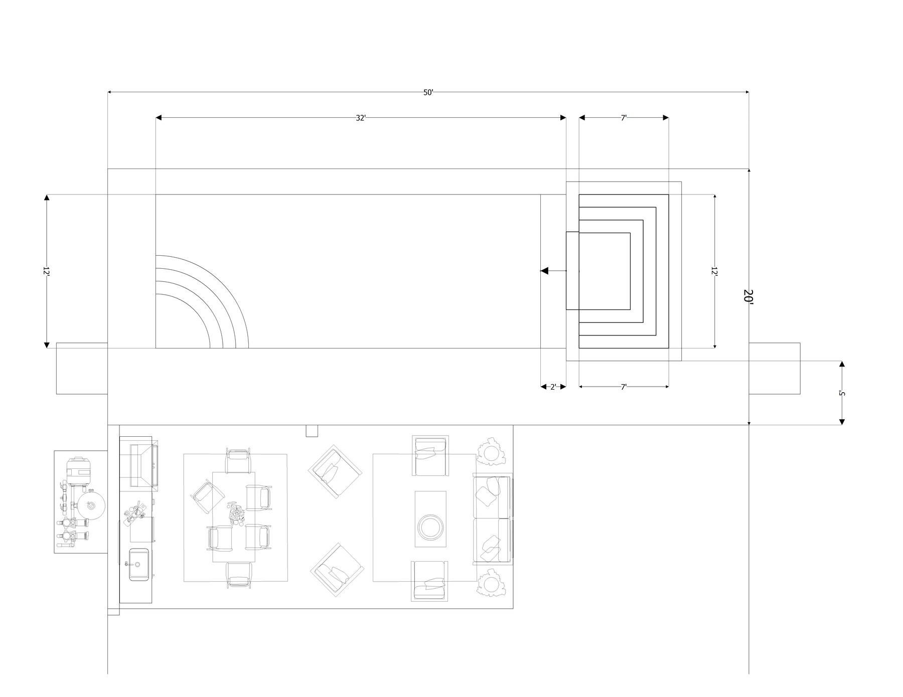 St. Augustine 2D dimensioned plan — SP-009