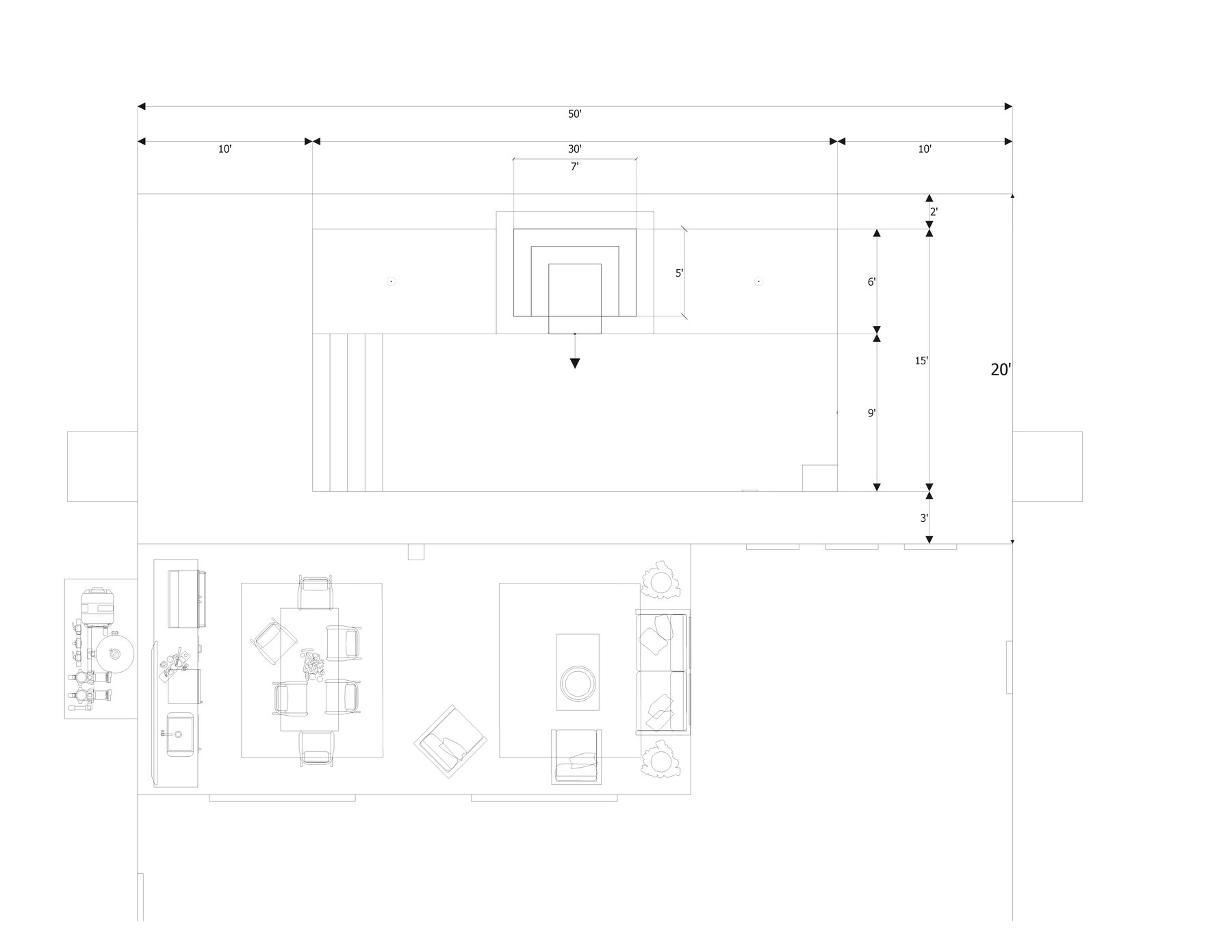 Vilano 2D dimensioned plan — SP-013
